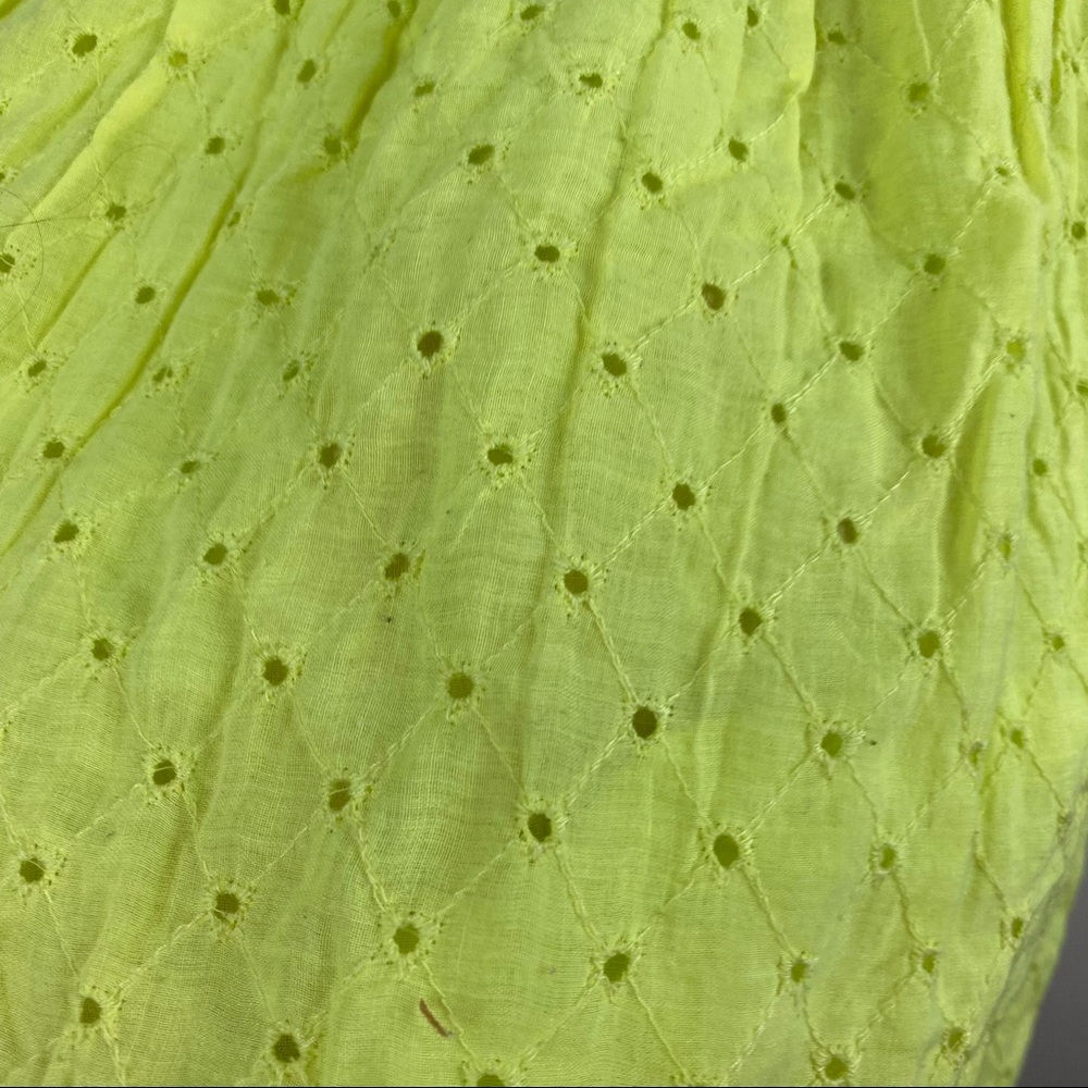 American Eagle Neon Eyelet Cutout Cotton Dress Y2K 2000s - Picture 2 of 9